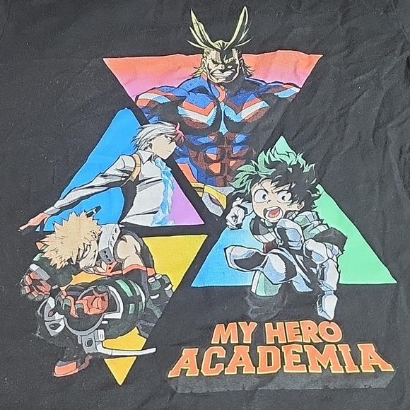 My Hero Academia Anime Graphic Tee, Black, Men's Size Small - Picture 2 of 7